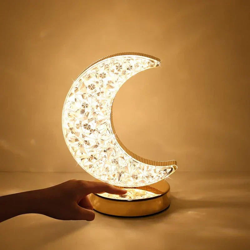 Beautiful Crystal Desk Lamp with Dimmer - Fesara