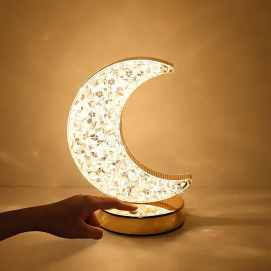 Beautiful Crystal Desk Lamp with Dimmer - Fesara