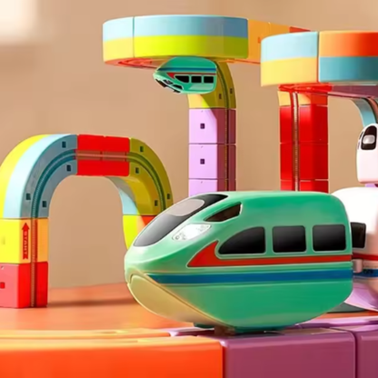 Colorful Magnetic Train Track Toy For Kids