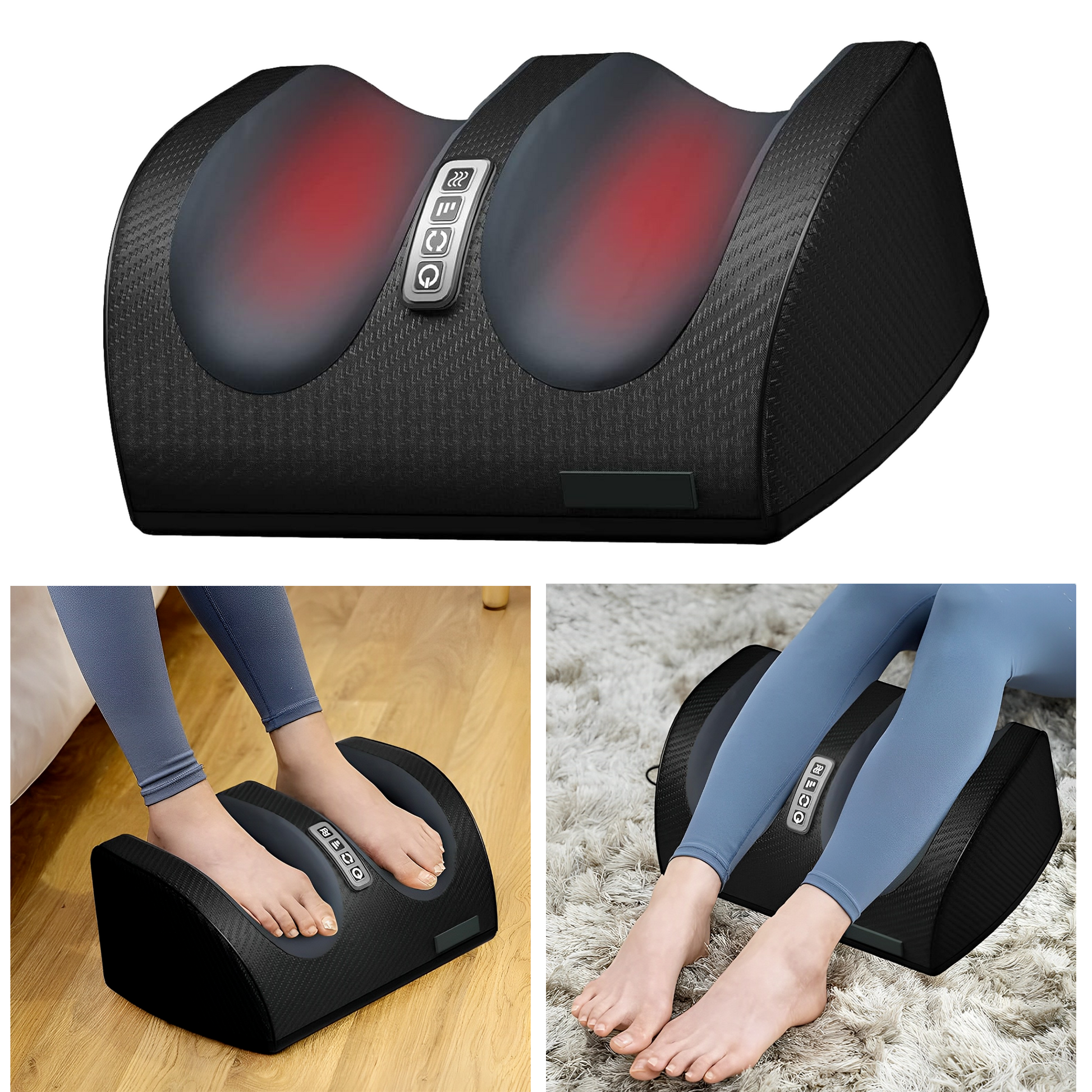 Relaxing Foot Massager with Heat and Adjustable Pressure - Fesara