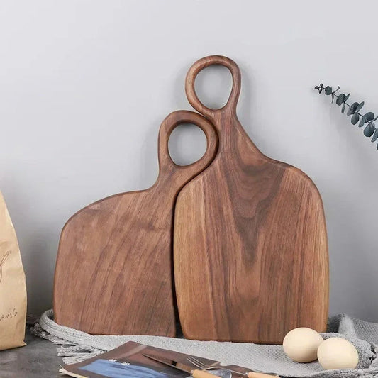 2-Pack Solid Wood Cutting Boards - Hardwood Kitchen Boards Set - Fesara