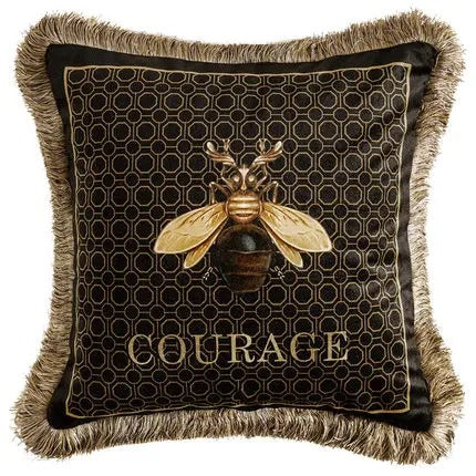 Premium Golden Pillowcase with Bee Pattern for Sophisticated Homes