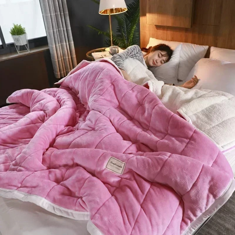 Cozy Plush Throw Blanket for Winter Nights - Fesara