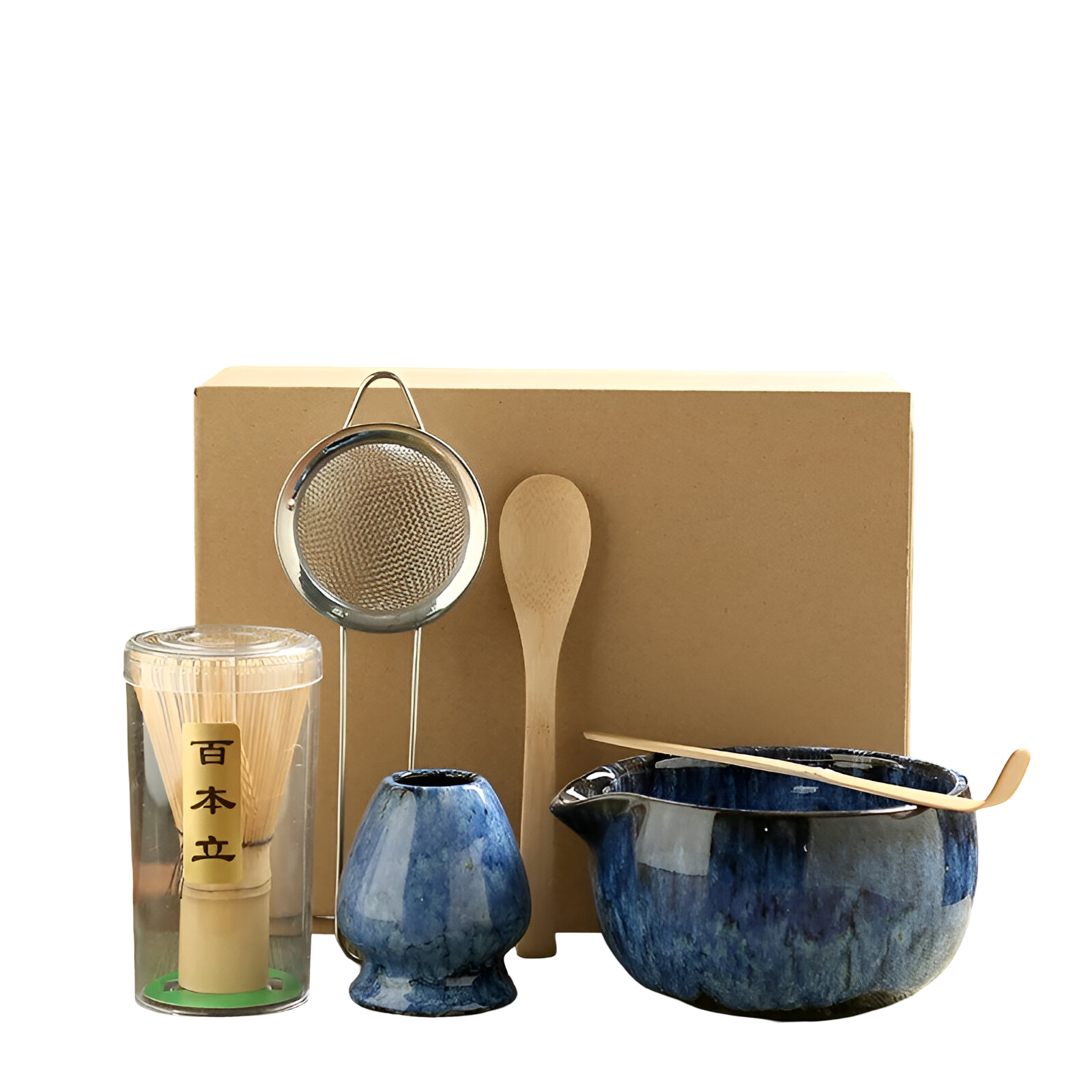 Classic Green Tea Set - 6pc Japanese Matcha Ceramic Kit - Fesara