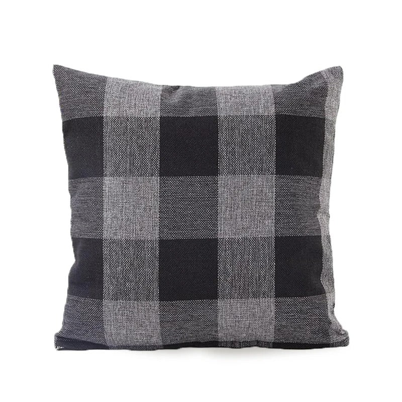 Warm Plaid Cushion Cover in Rustic Country Style