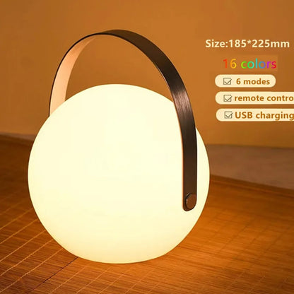 Wireless Outdoor Rechargeable Table Lamp with Remote
