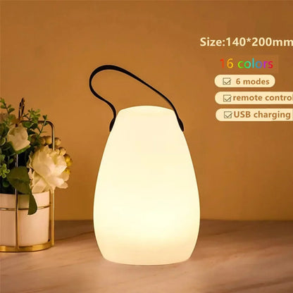 Wireless Outdoor Rechargeable Table Lamp with Remote