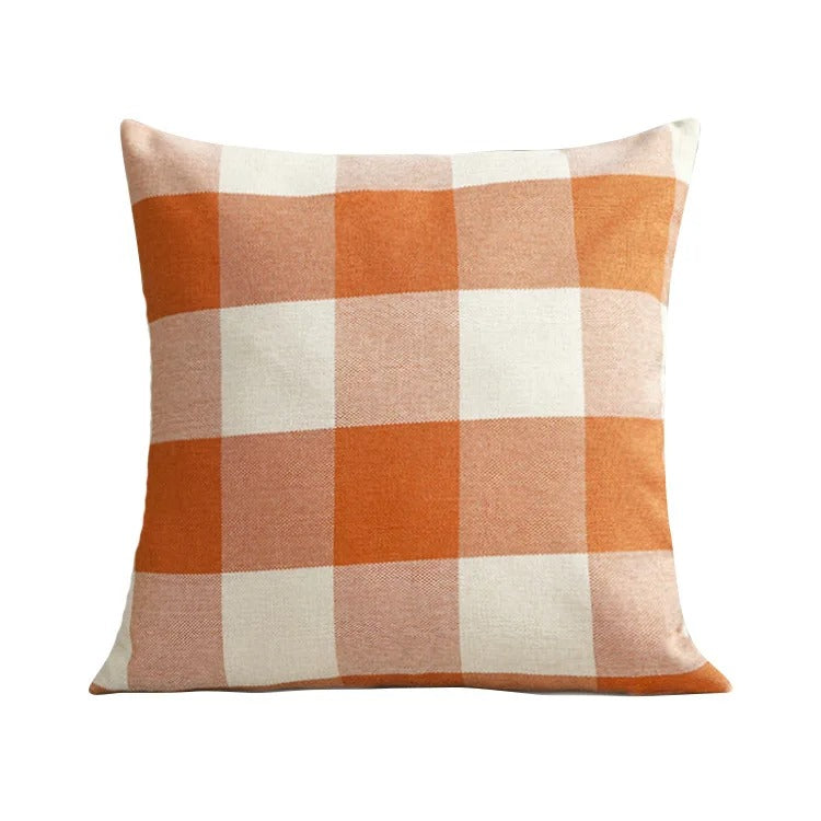 Warm Plaid Cushion Cover in Rustic Country Style