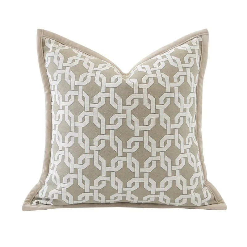 Soft Plush Reversible Geometric Cushion Cover