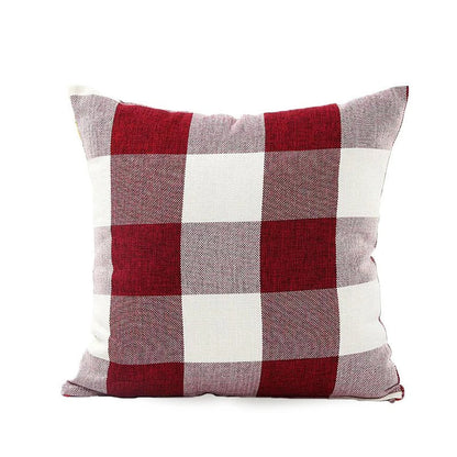 Warm Plaid Cushion Cover in Rustic Country Style