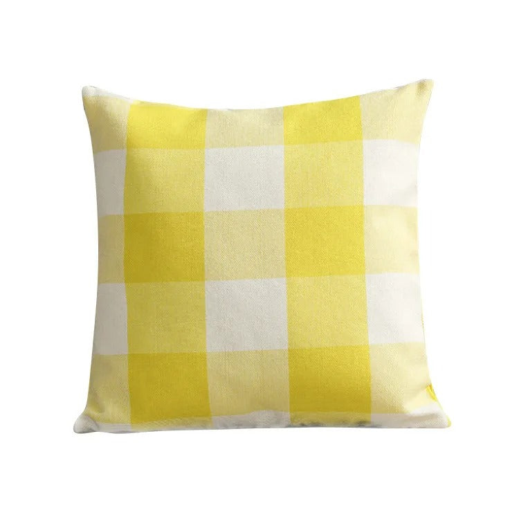 Warm Plaid Cushion Cover in Rustic Country Style