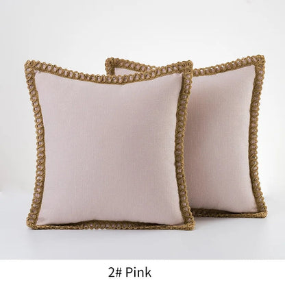 Grey and Red Plush Pillow Cover Classic Home Decor