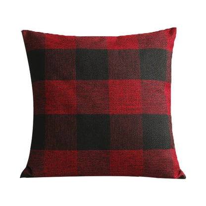 Warm Plaid Cushion Cover in Rustic Country Style