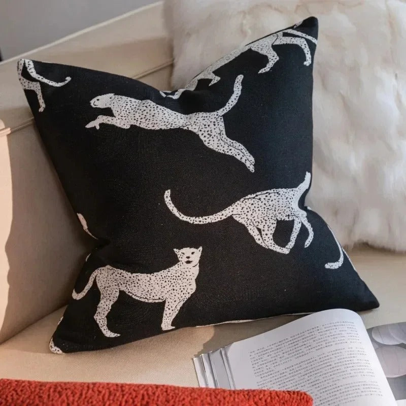 Soft Plush Reversible Geometric Cushion Cover