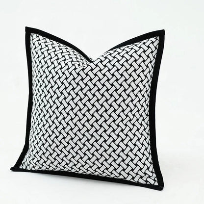 Soft Plush Reversible Geometric Cushion Cover