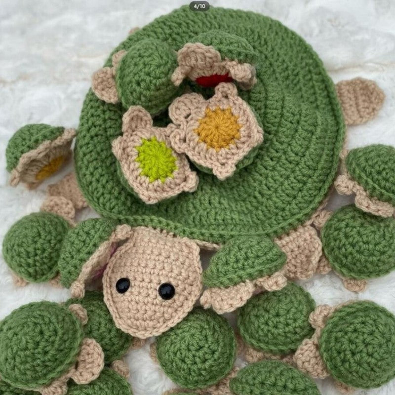 Colorful Crocheted Turtle Toy