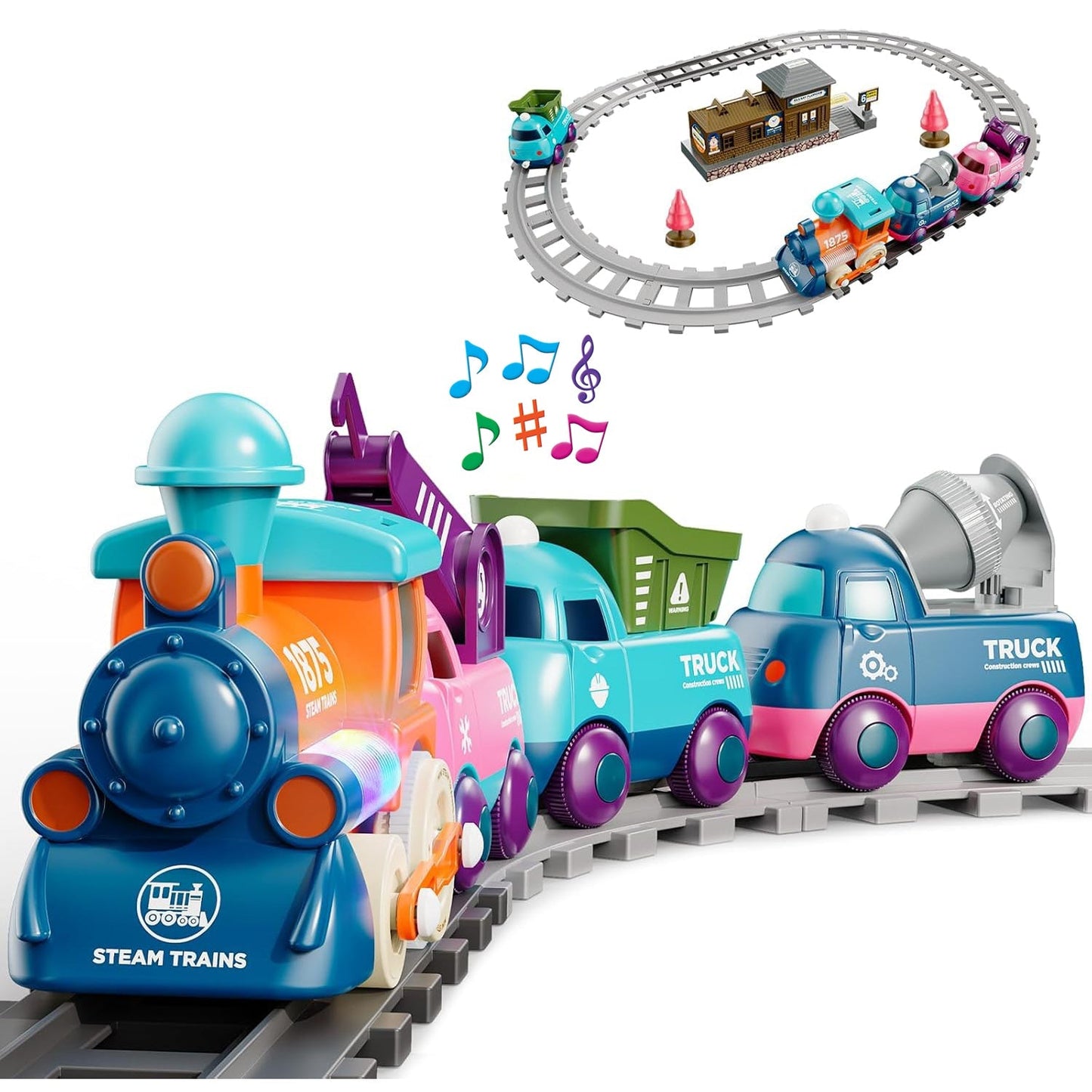 Fun Kids Train Set with Multiple Cars