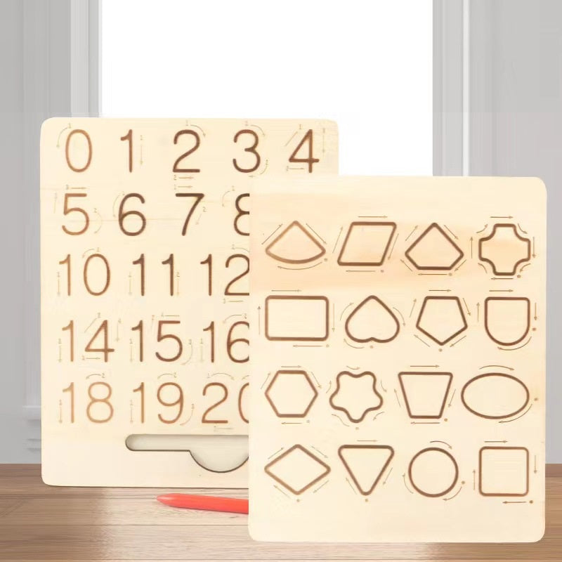 Wooden Learning Number Shape Board