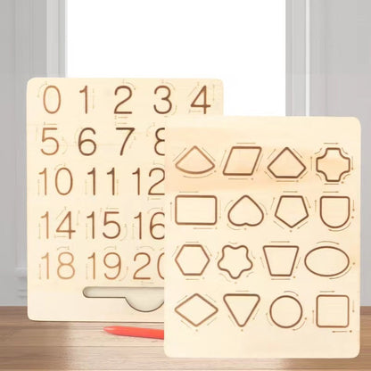 Wooden Learning Number Shape Board