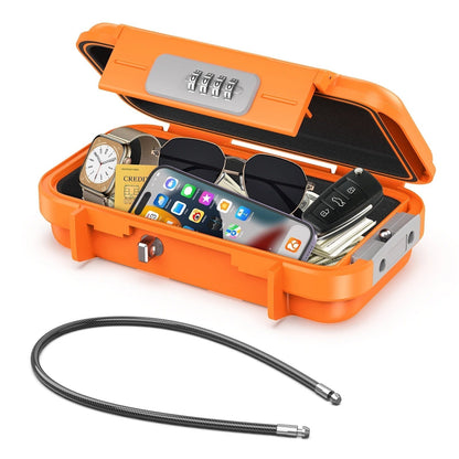 Portable Travel Safety Box with Lock and Cable