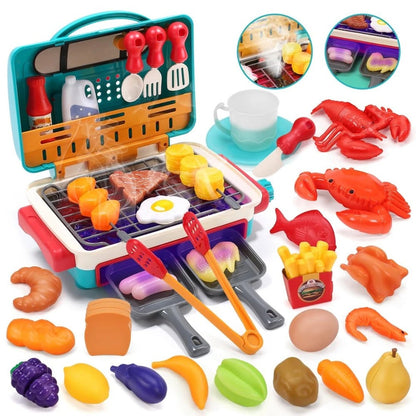 Fun Kids Play Kitchen BBQ Grill with Lights