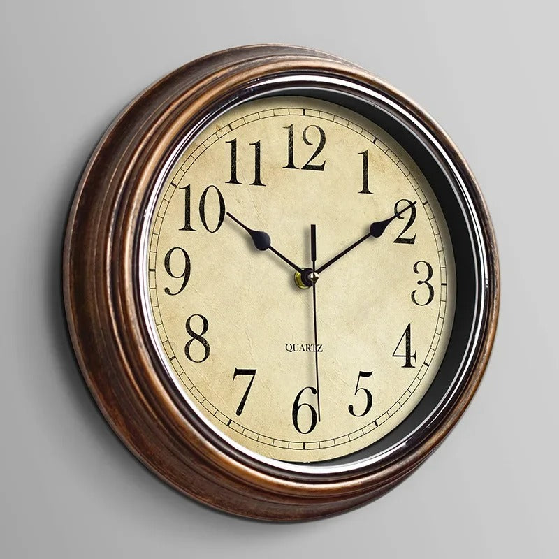 Traditional Wooden Silent Wall Clock - Fesara