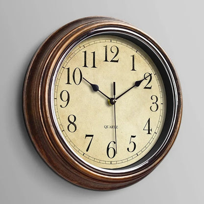 Traditional Wooden Silent Wall Clock - Fesara