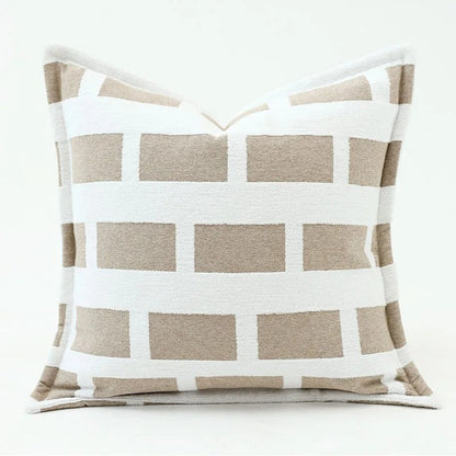 Soft Plush Reversible Geometric Cushion Cover