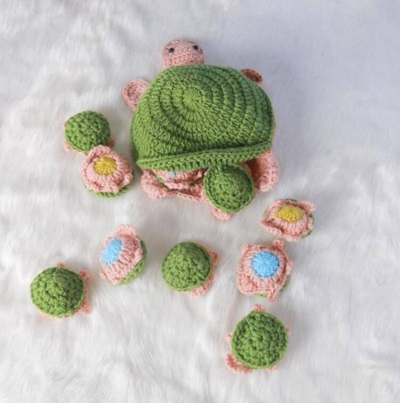 Colorful Crocheted Turtle Toy
