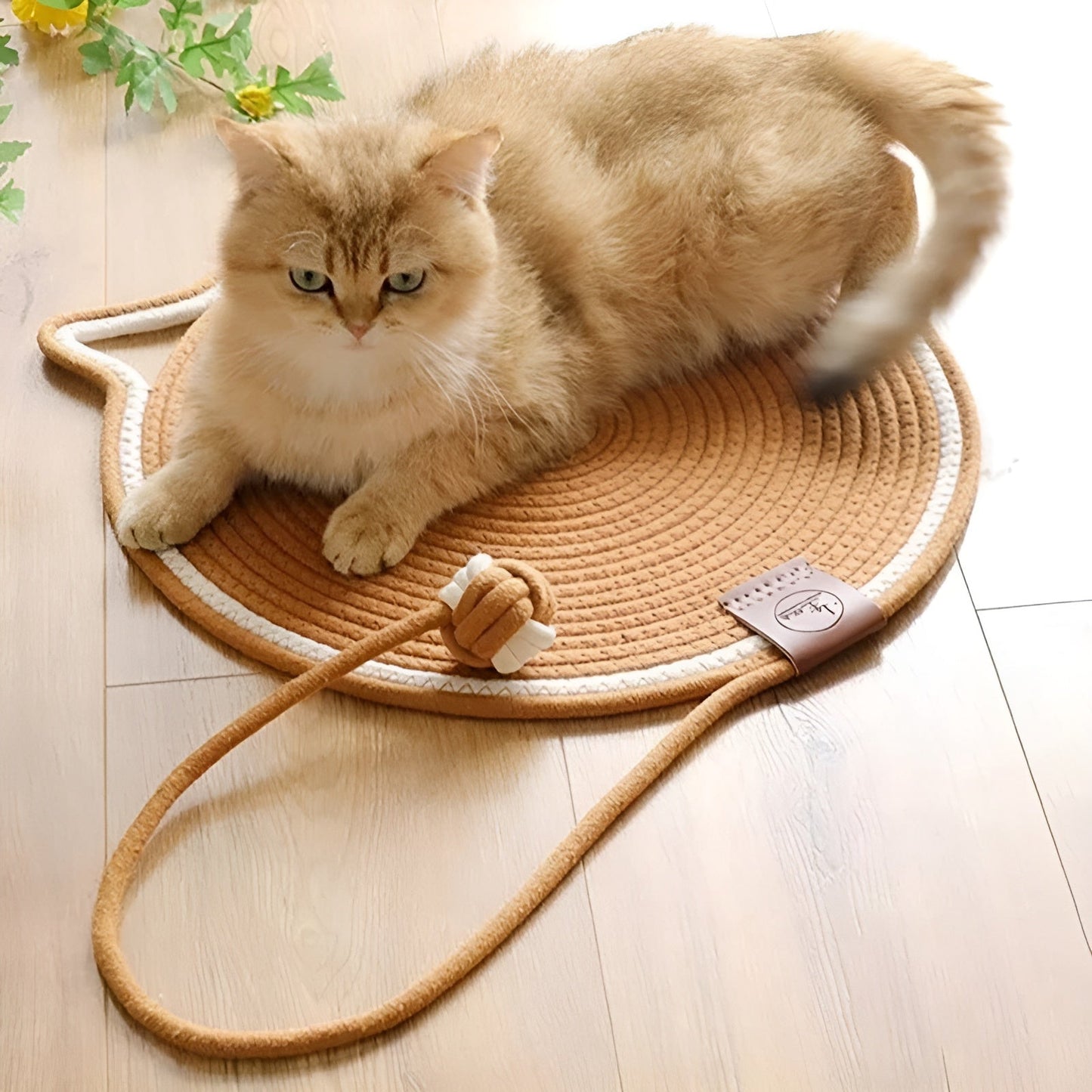 Durable Rope Cat Scratcher Mat with Claw Protection