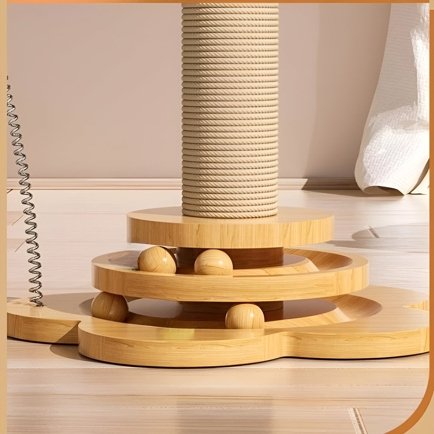 Fun Wooden Cat Toy for Active Play
