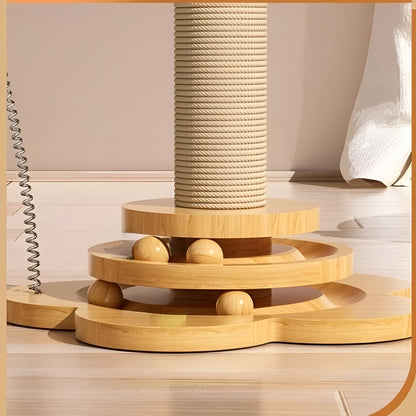 Fun Wooden Cat Toy for Active Play
