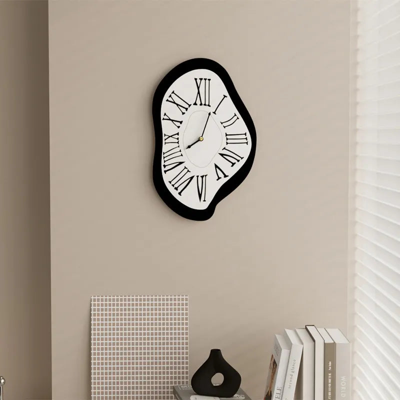 Modern Black Decorative Wall Clock - Fesara