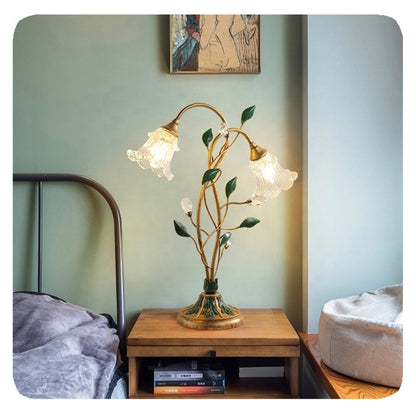 Beautiful Floral Desk Lamp with Natural Style