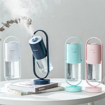 Circular LED Bedside Lamp with USB Charger - Fesara