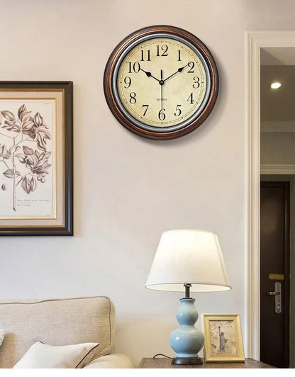 Traditional Wooden Silent Wall Clock
