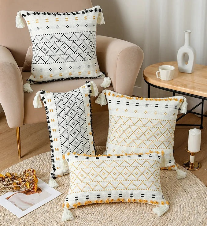Elegant Velvet Pillowcase with Embroidered Pattern