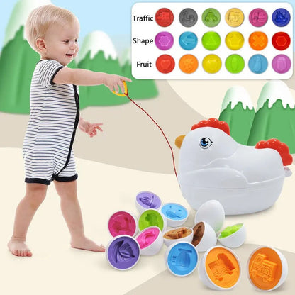 Educational Colorful Wooden Shape Sorter Toy - Fesara