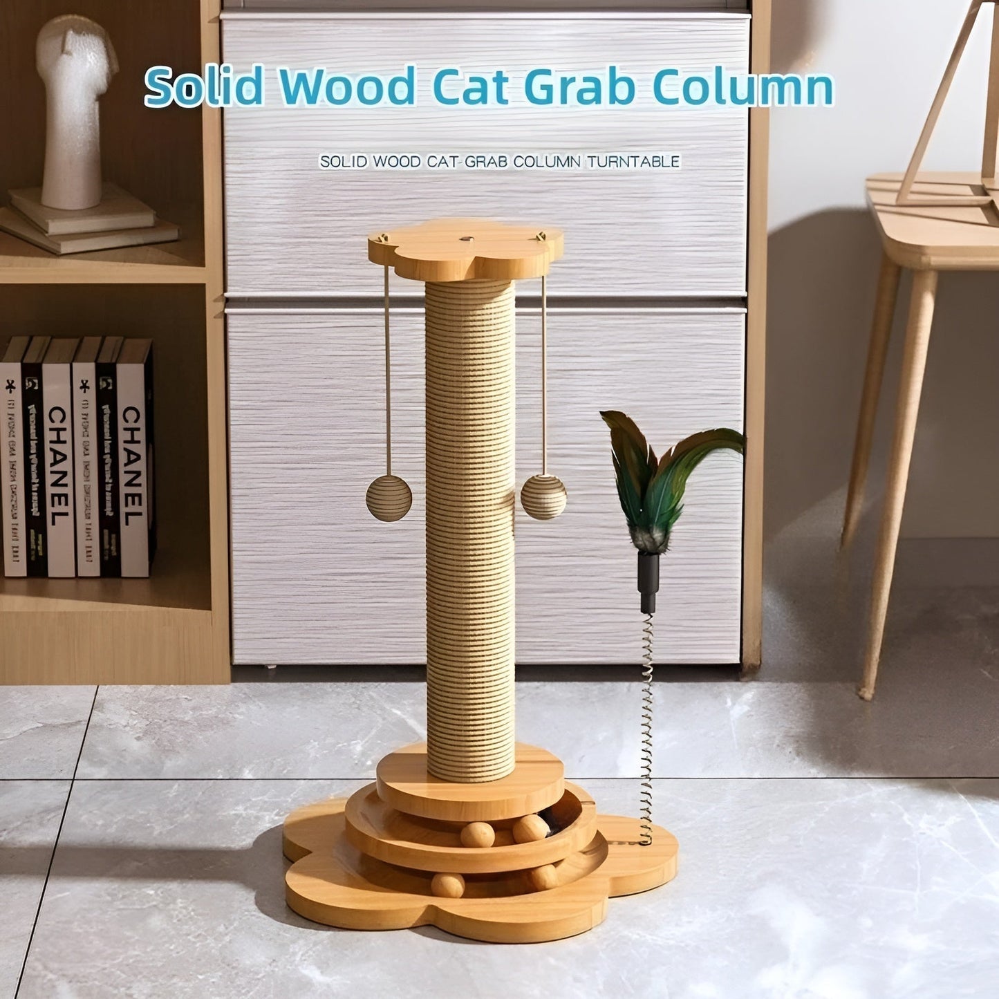 Fun Wooden Cat Toy for Active Play