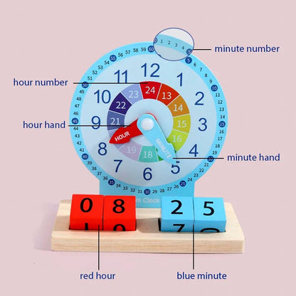 Kids Learning Clock Time Teaching Toy