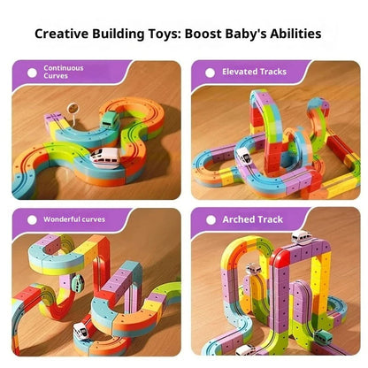 Colorful Magnetic Train Track Toy For Kids