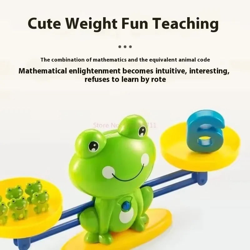 Colorful Learning Frog Math Balance Game