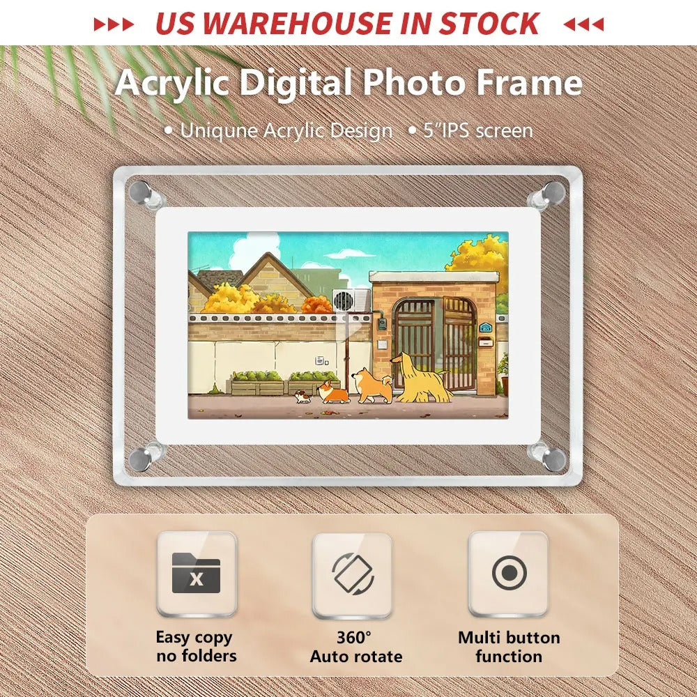 HD Digital Picture Frame - Show Photos and Videos