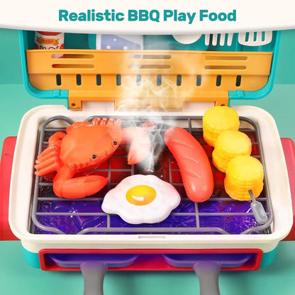 Fun Kids Play Kitchen BBQ Grill with Lights