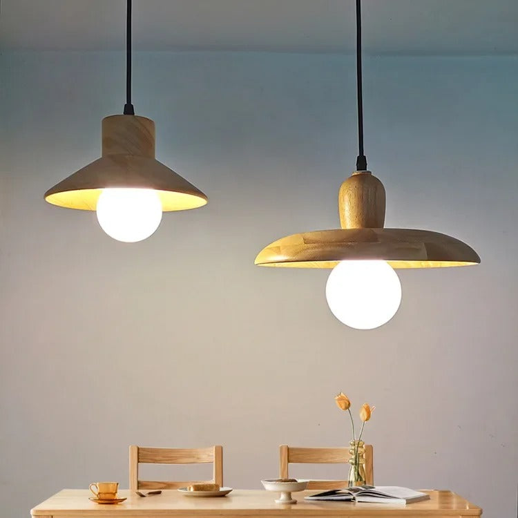 Rustic Wood Pendant Lamp
