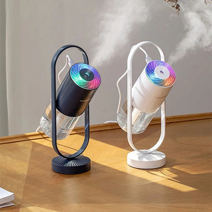 Circular LED Bedside Lamp with USB Charger