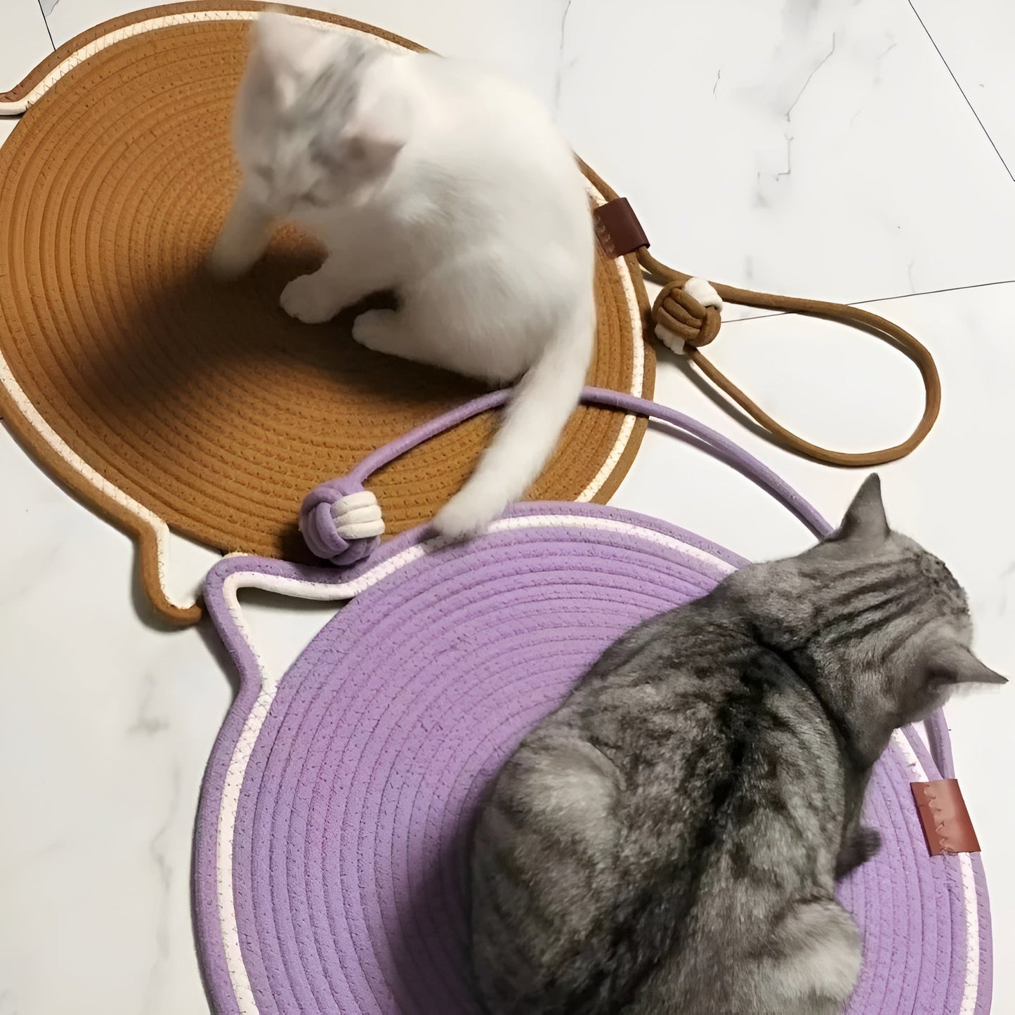 Durable Rope Cat Scratcher Mat with Claw Protection