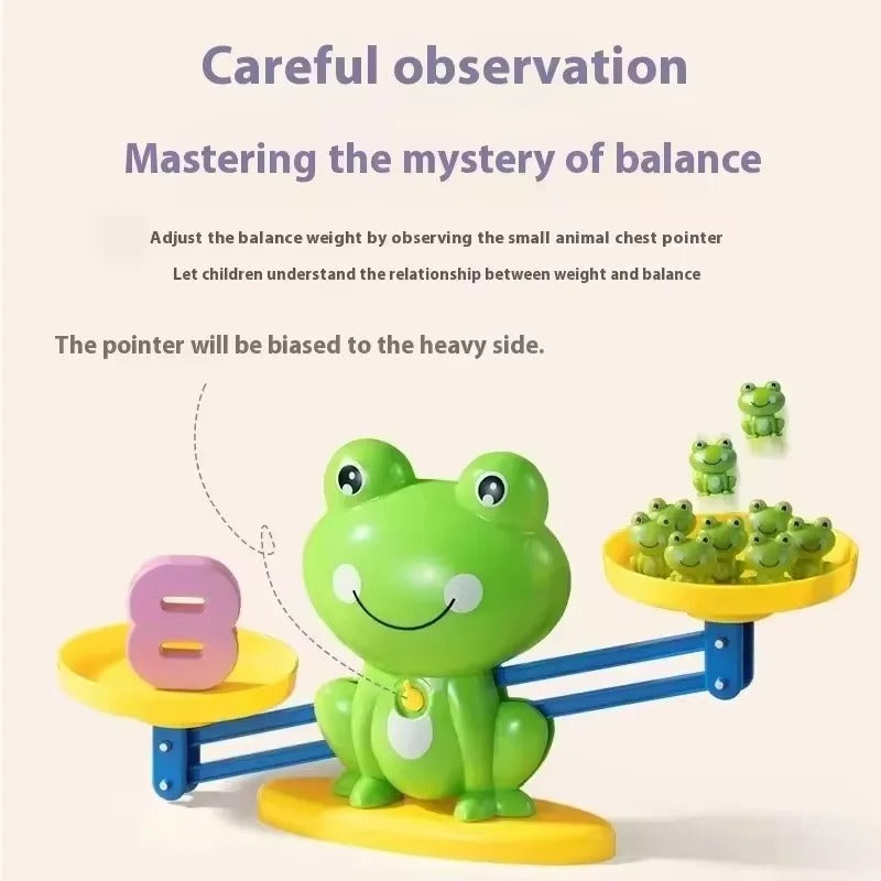 Colorful Learning Frog Math Balance Game