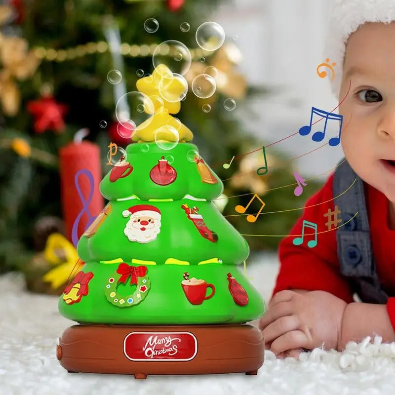 Colorful Musical Christmas Tree with Decorative Stickers
