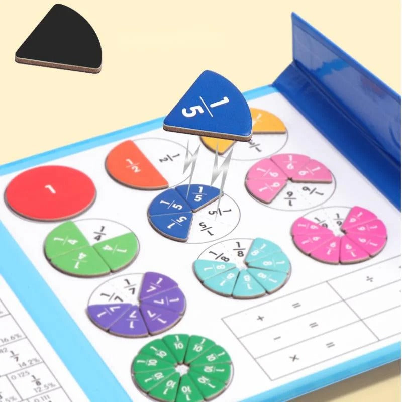 Educational Fraction Magnet Set for Kids Learning